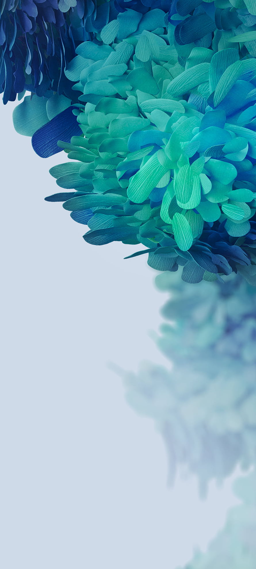 Abstract Blue and Teal Floral Gradient Wallpaper HD phone wallpaper