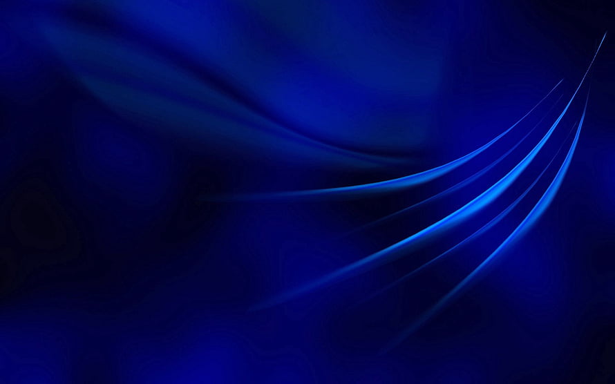 Deep Blue Abstract Flowing Light Strokes on Dark Background HD wallpaper