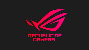 Asus Republic of Gamers Logo in Vibrant Pink on Dark Background HD wallpaper