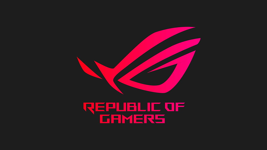Asus Republic of Gamers Logo in Vibrant Pink on Dark Background HD wallpaper