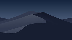 Minimalist Dark Blue Mountain Landscape Vector Art HD wallpaper