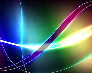 Abstract Colorful Light Streaks and Neon Curves on Dark Background HD wallpaper