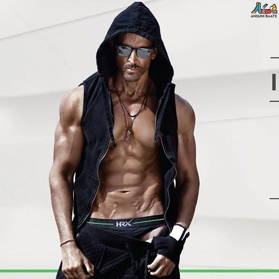 Hrithik Roshan in Black Hoodie and HRX Shorts Showing Defined Abs HD phone wallpaper