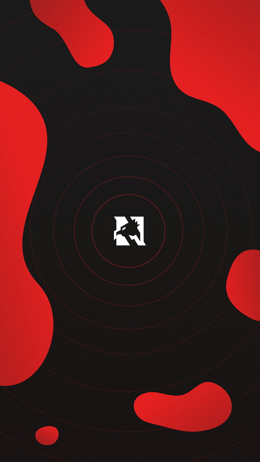 Red Dead Redemption 2 Minimalist Abstract Wallpaper with Red Blobs and Concentric Circles HD phone wallpaper