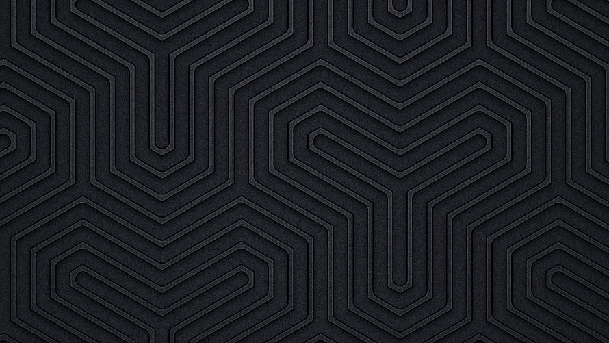 Dark Geometric Hexagon Pattern with Layered Depth and Subtle Texture HD wallpaper