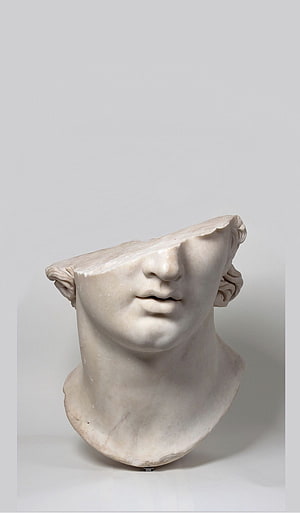 Ancient Greek Marble Bust Fragment with Classical Facial Features HD phone wallpaper