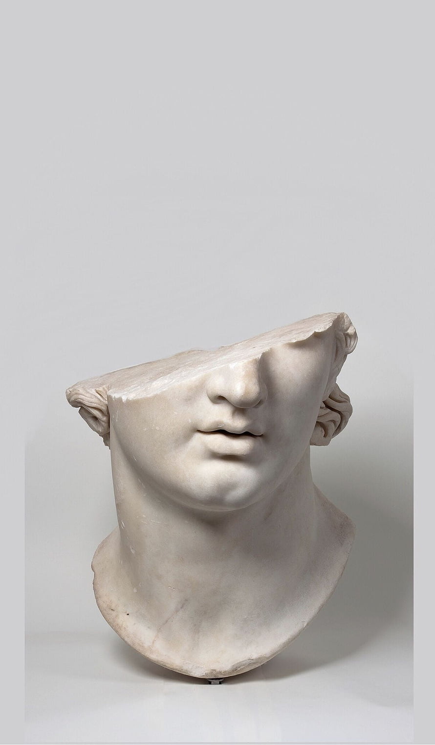 Ancient Greek Marble Bust Fragment with Classical Facial Features HD phone wallpaper