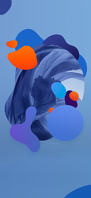 Huawei Nova 5 Pro Abstract Blue and Orange Geometric Wallpaper HD phone wallpaper