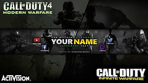 Call of Duty Modern Warfare and Infinite Warfare YouTube Channel Banner Template HD wallpaper