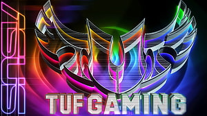 TUF Gaming Neon Logo Wallpaper HD wallpaper