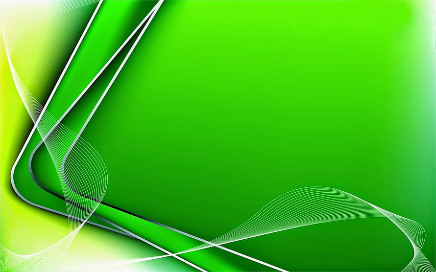 Abstract Green Background With White Flowing Lines And Curves HD wallpaper