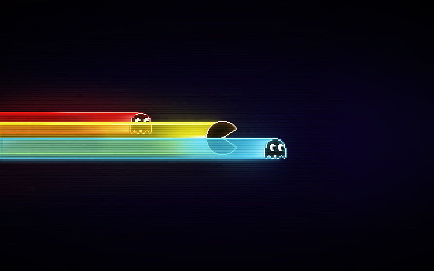 Pac-Man and Ghosts Racing with Neon Light Trails on Dark Background, Para PC and , . By Stephen Mallory. Papel de parede pc, ns para pc, Papel de parede computador, 1680 X 1050 HD wallpaper