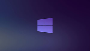 Windows 10X Purple Logo on Dark Gradient Background HD wallpaper
