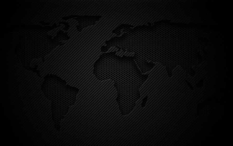 Dark World Map With Hexagonal Pattern And Diagonal Lines HD wallpaper
