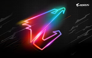 Gigabyte Aorus Neon Logo Wallpaper HD wallpaper