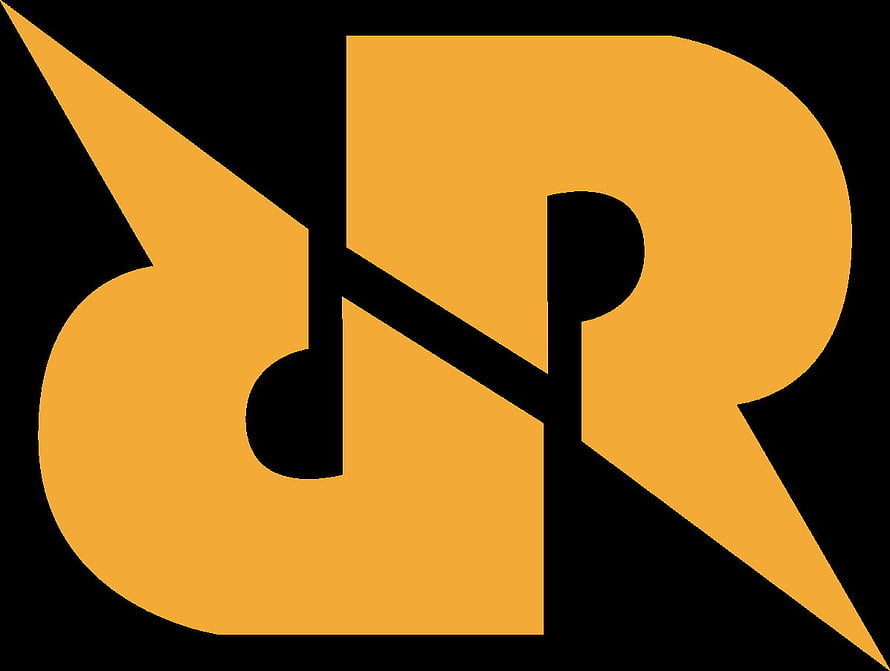 Rex Regum Qeon Esports Team Logo in Gold and Black HD wallpaper