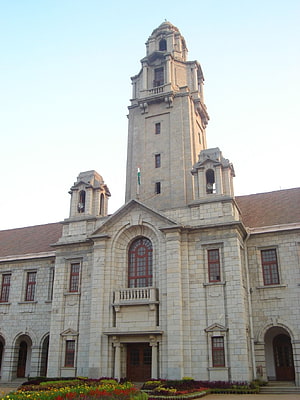 Indian Institute of Science Bangalore Historic Stone Building With Clock Tower HD phone wallpaper