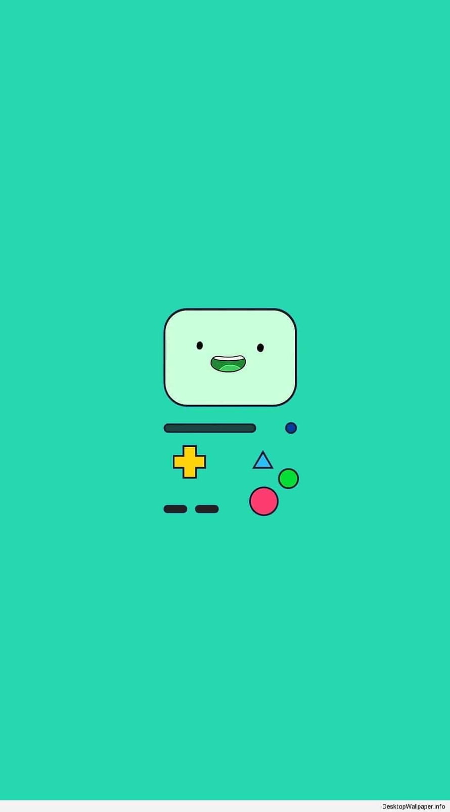 Gunter from Adventure Time Minimalist Cartoon Character on Mint Background HD phone wallpaper