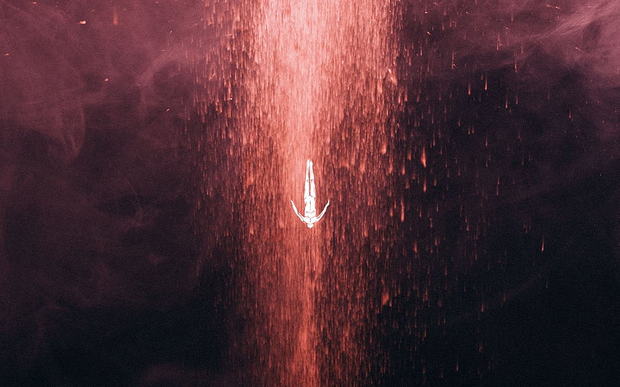 Afterlife Realm Of Consciousness Album Artwork With Glowing Figure In Crimson Light HD wallpaper