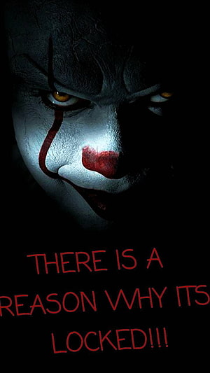Pennywise the Dancing Clown from It Horror Movie Dark Scary Face Wallpaper HD phone wallpaper