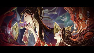 Heaven Official's Blessing Anime Artwork Featuring Two Characters in Traditional Chinese Attire HD wallpaper