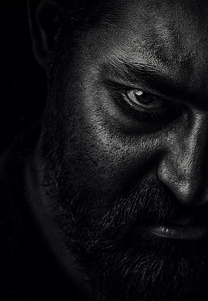 Jr NTR Intense Black and White Portrait with Dramatic Lighting and Deep Shadows HD phone wallpaper