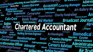 Chartered Accountant Career Word Cloud on Black Background HD wallpaper