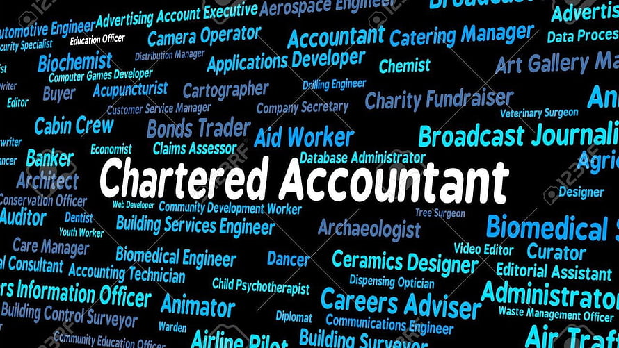 Chartered Accountant Career Word Cloud on Black Background HD wallpaper
