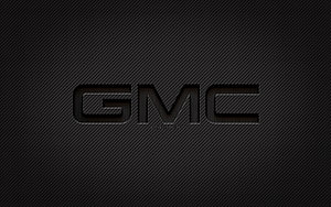 GMC Carbon Fiber Logo on Dark Textured Background HD wallpaper