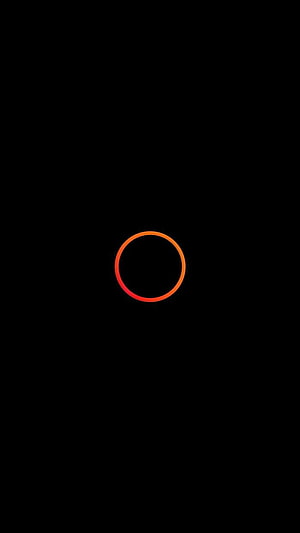 Minimalist Orange Ring on Black Background for Phone and Watch HD phone wallpaper