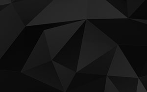 Dark Monochrome Low Poly Geometric Pattern with Faceted Triangular Mesh Design HD wallpaper