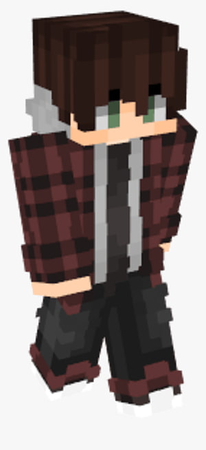 Minecraft Skin Male Character With Brown Hair And Plaid Jacket HD phone wallpaper
