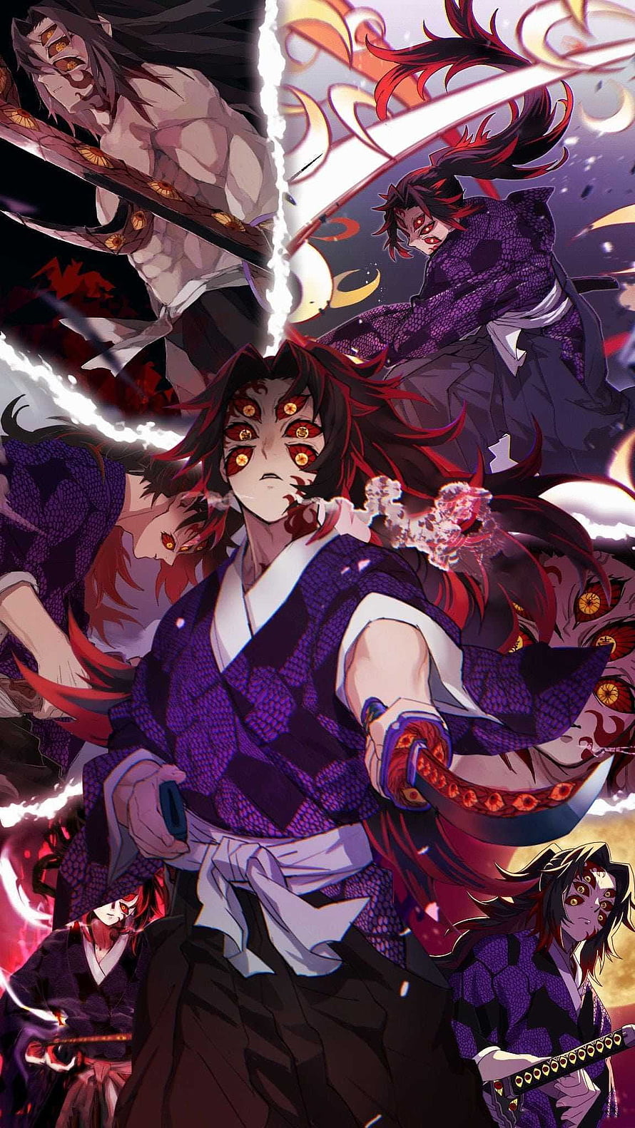 Akaza Upper Rank Three Demon Slayer Kimetsu no Yaiba Anime Wallpaper HD phone wallpaper