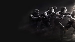 Rainbow Six Siege Tactical Operators in Dark Smoke and Combat Gear HD wallpaper
