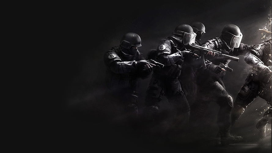 Rainbow Six Siege Tactical Operators in Dark Smoke and Combat Gear HD wallpaper