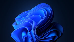 Abstract Blue Swirls and Curves 3D Render Wallpaper HD wallpaper