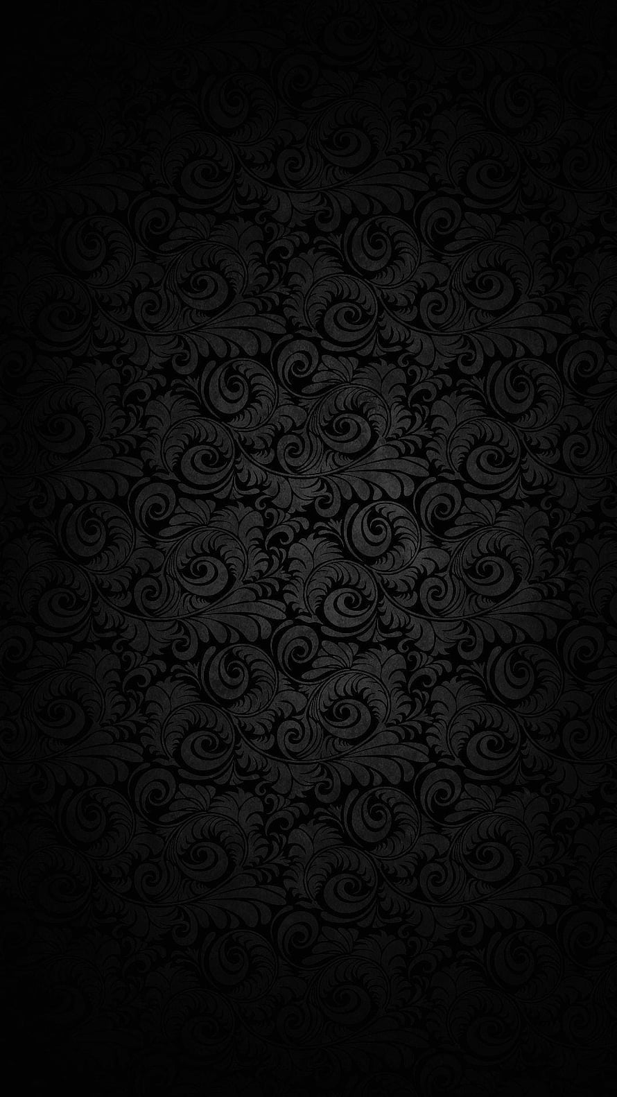 Dark Vintage Floral Damask Pattern Wallpaper HD phone wallpaper