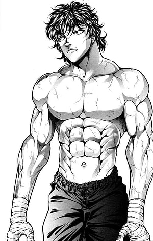 Makoto Takami from Kengan Ashura manga, muscular fighter with bandaged hands and intense expression, Baki Hanma , Baki Anime HD phone wallpaper