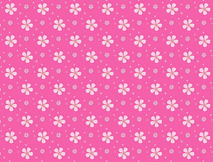 Cute Pink Floral Pattern Wallpaper With White Blossoms And Star Accents HD wallpaper