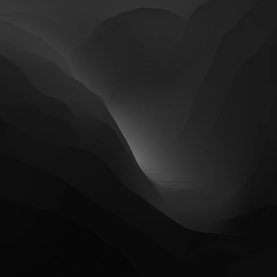 Dark Abstract Mountain Landscape with Soft Gradient Light and Minimalist Tonal Layers HD phone wallpaper