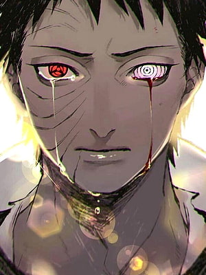 Sasuke Uchiha Sharingan and Rinnegan Anime Portrait Wallpaper HD phone wallpaper