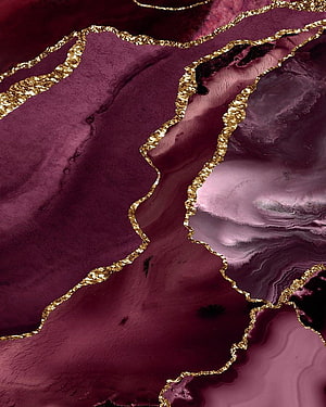Burgundy and Maroon Marble Texture with Gold Veins Abstract Background HD phone wallpaper