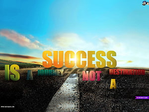 Inspirational Road Ahead Wallpaper with Motivational Success Quote HD wallpaper