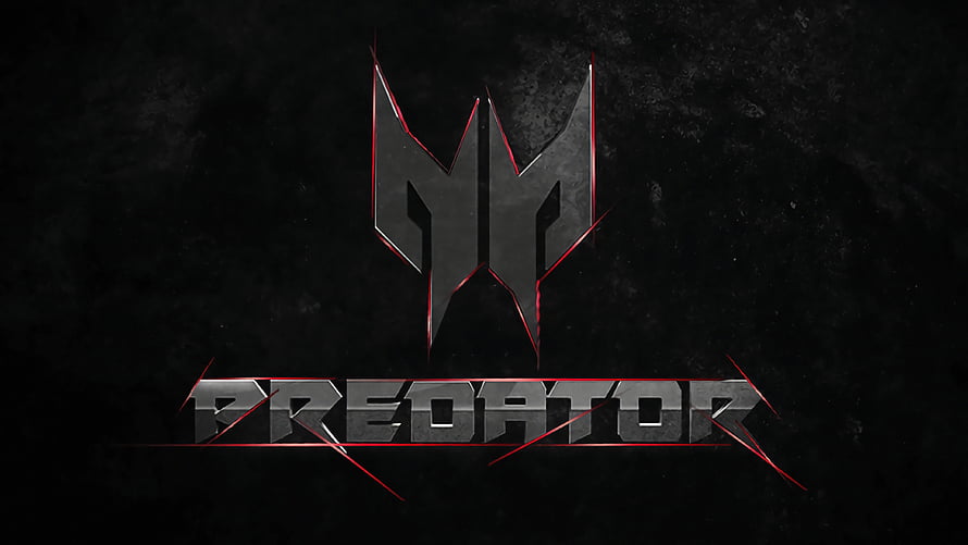 Acer Predator Gaming Logo with Metallic Emblem and Red Accents on Dark Textured Background HD wallpaper