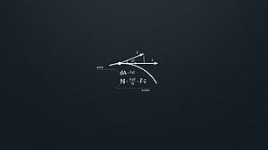 Minimalist Physics Diagram Showing Work and Power Equations on Dark Background HD wallpaper