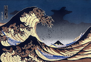 The Great Wave Off Kanagawa by Hokusai Japanese Woodblock Print HD wallpaper