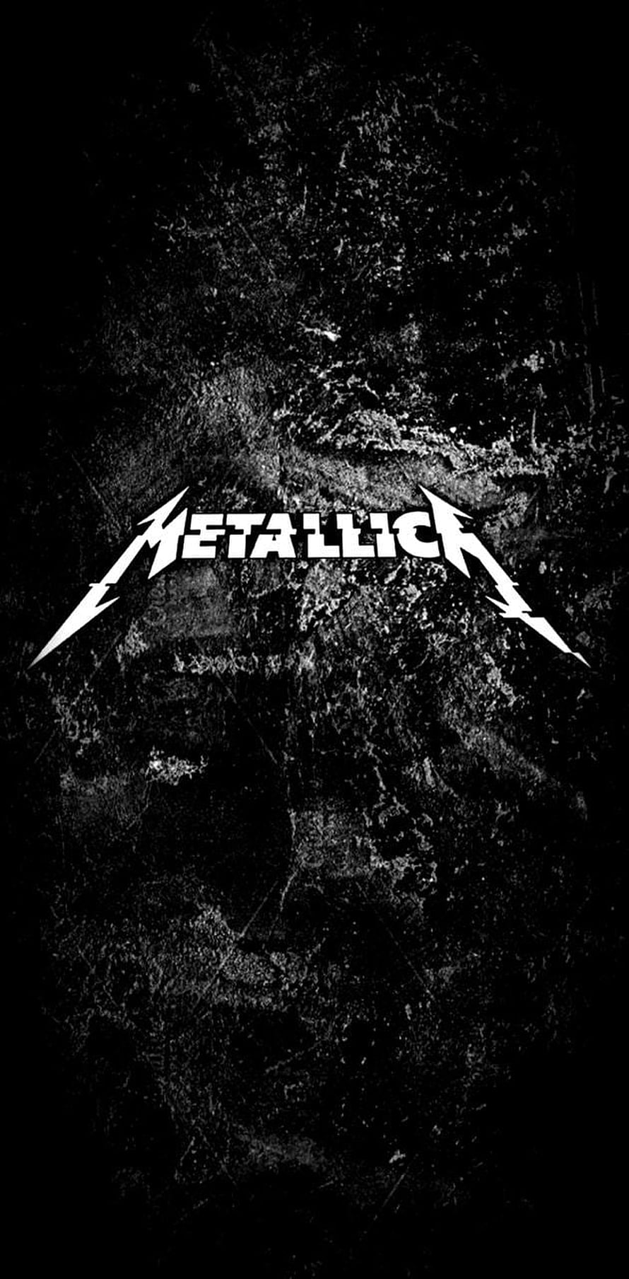 Metallic Logo on Dark Grunge Texture Background HD phone wallpaper