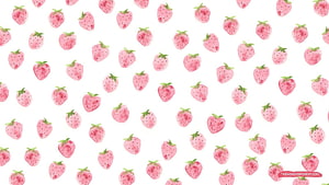 Watercolor Strawberry Pattern on White Background HD wallpaper