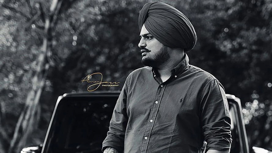 Sidhu Moose Wala in Turban Black and White Portrait HD wallpaper