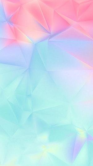 Pastel Geometric Abstract Wallpaper With Soft Pink And Blue Gradient Triangles HD phone wallpaper